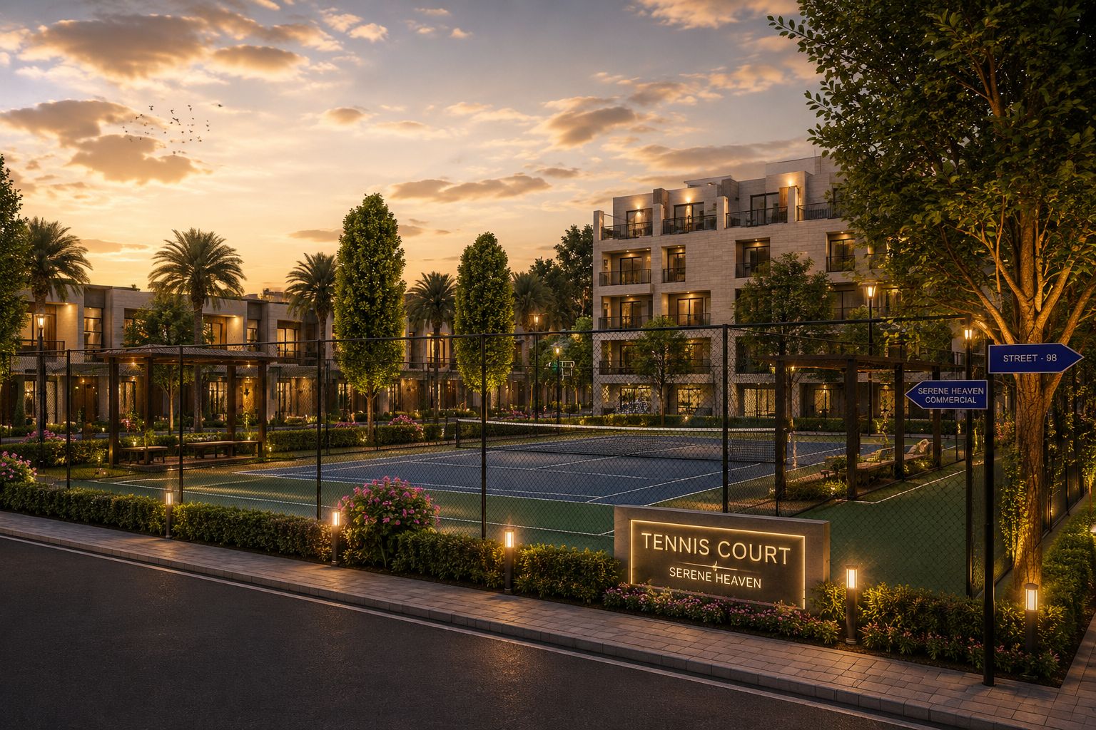 Tennis court, Serene Heaven