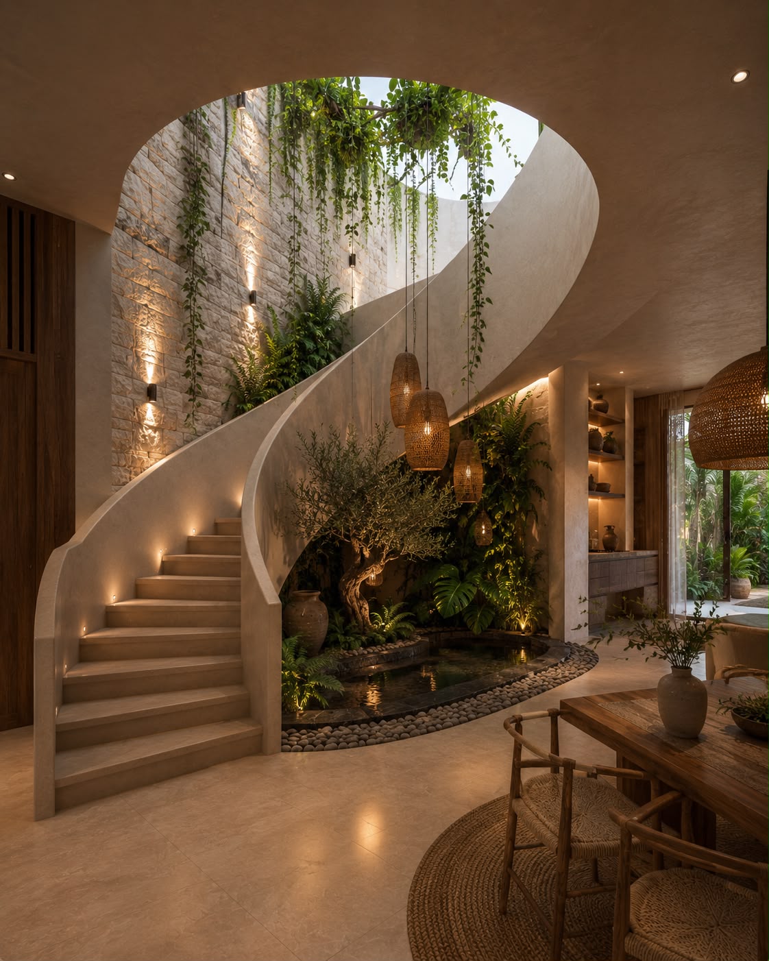 Highway City sample staircase interior